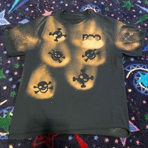 Halloween skull bleached shirt MAKE OFFERS